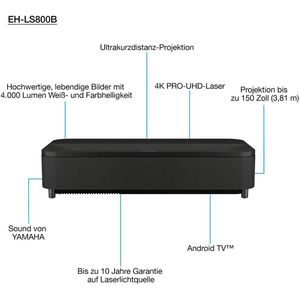 Produktbild für Beamer Epson EH-LS800B, V11HA90140, Laser, 4K UHD