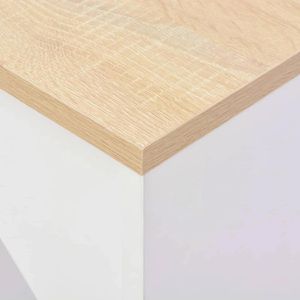 Produktbild für Bartisch vidaXL 280225, natur / weiß