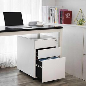 Produktbild für Rollcontainer Songmics OFC60WT, aus Metall, weiß