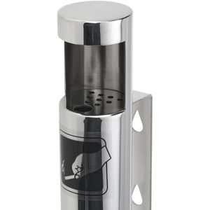 Produktbild für Aschenbecher Böttcher-AG Darwin, silber, Outdoor, mit Dach