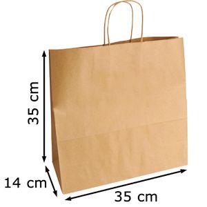 Produktbild für Papiertüten Papstar 88414, braun