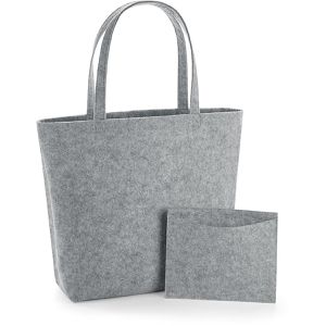 Einkaufstasche BagBase BG721, hellgrau, mit Zubehörtasche