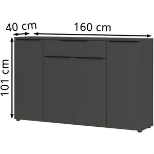 Produktbild für Sideboard Germania Mailand, 4374-547, aus Holz, graphit