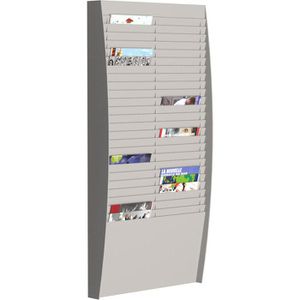 Prospekthalter Paperflow A4V2X25.02, grau