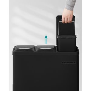 Produktbild für Mülleimer Songmics LTB24BK, schwarz