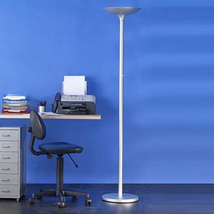 Unilux Stehlampe Varialux LED Deckenfluter, dimmbar, silber, 2200 lm, Höhe  180 cm – Böttcher AG