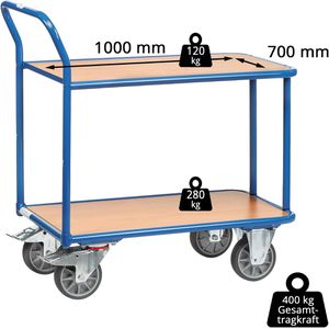 Produktbild für Tischwagen Fetra 2602, aus Metall &amp; Holz