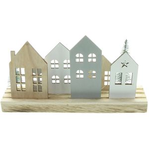 Produktbild für Weihnachtsdeko Frank-Flechtwaren 770507, LED-Board Häuser