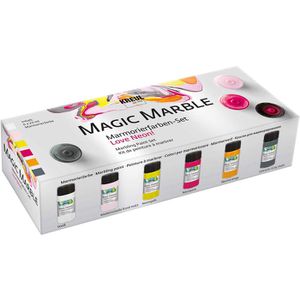 Marmorierfarbe Kreul Magic Marble Set Love Neon