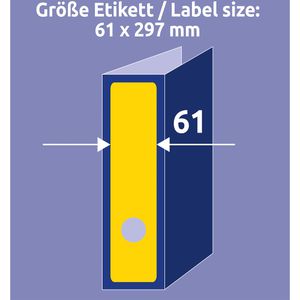 Produktbild für Rückenschilder Zweckform L4755-20, gelb