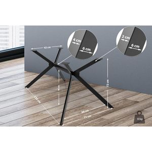 Produktbild für Tischbein CLP Cascada S 323438, schwarz aus Metall