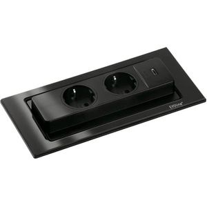 Einbausteckdose EVOline BackFlip, mit 3m Kabel