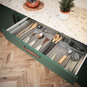 Produktbild für Besteckkasten Sossai Divio, anthrazit, aus Kunststoff