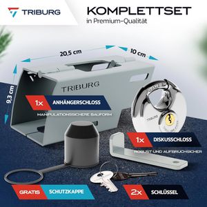 Produktbild für Anhängerschloss TRIBURG mit Diskusschloss