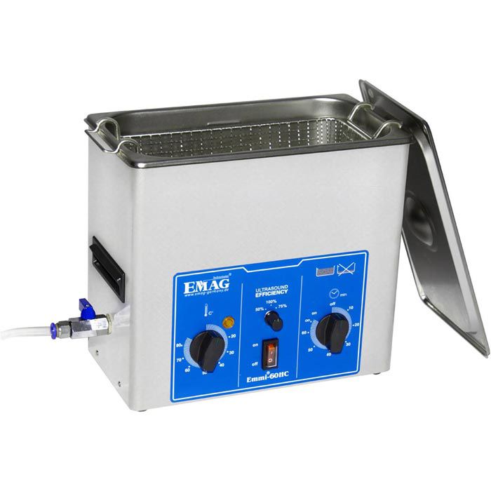 Emag Ultraschallreinigungsgerät Emmi 60 HC, 6 Liter, mit Timer, Heizung,  Ablasshahn – Böttcher AG
