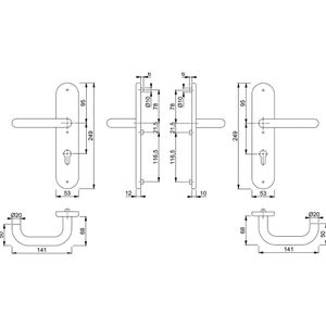 Produktbild für Drückergarnitur Hoppe-AG 3664857 Paris, ES1