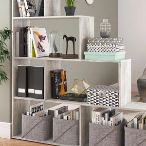 Produktbild für Bücherregal Vicco 57702, beton grau
