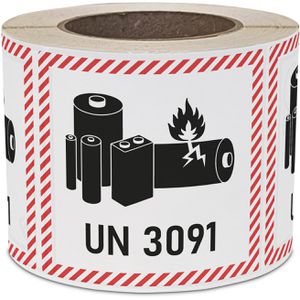 Gefahrgutaufkleber Boxlab Gefahrzettel, UN 3091