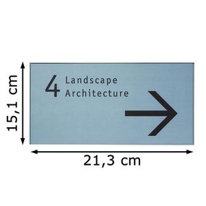 Produktbild für Türschild SignSystems NA5009, New Age, silber