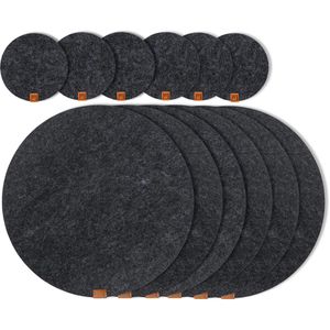 Platzset Miqio waschbar, aus Filz