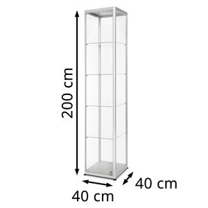 Produktbild für Glasvitrine Showdown-Displays VR2-24-400LED, stehend