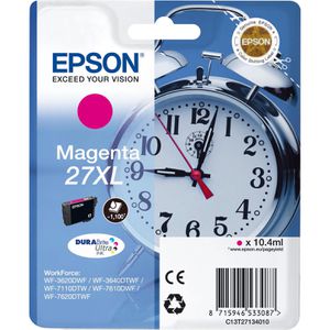Produktbild für Tinte Epson 27XL C13T2713 Wecker, magenta