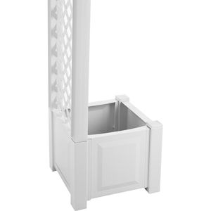 Produktbild für Rosenbogen KHW Czardas 37601, weiß, mit Pflanzkasten