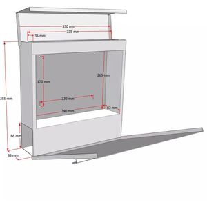 Produktbild für Briefkasten Metzler Hoffmann, schwarz, aus Stahl