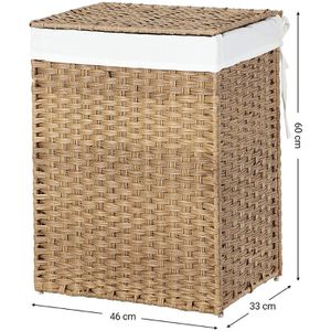 Produktbild für Wäschekorb Songmics LCB51NL, natur, mit Deckel