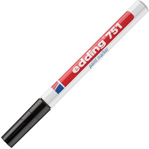 Produktbild für Lackmarker Edding 751, schwarz