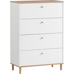 Kommode Schildmeyer Hilda, 701890, mattweiß / artisaneiche