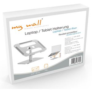 Produktbild für Tablet-Halterung myWall HT47L, silber, für Tisch