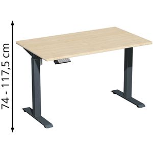 Produktbild für Schreibtisch Geramöbel Elevate Home, ahorn / anthrazit