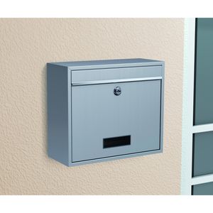 Produktbild für Briefkasten BASI BK 900, silber, aus Edelstahl