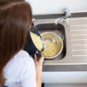Produktbild für Seiher Relaxdays 10023448, mit 2 Griffen, aus Edelstahl