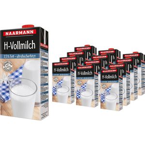Milch Naarmann H-Vollmilch, Fettgehalt 3,5%