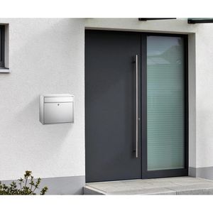 Produktbild für Briefkasten Alco 8601, silber, aus Stahl
