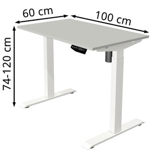 Produktbild für Schreibtisch Kerkmann Move 1, lichtgrau / weiß