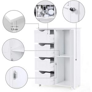 Produktbild für Kommode Vasagle LHC41W, weiß