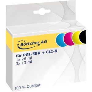 Produktbild für Tinte Böttcher-AG für Canon PGI-5BK + CLI-8 Multipack