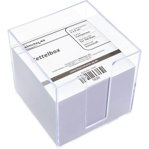 Produktbild für Zettelbox Böttcher-AG Premium, glasklar, 9,6 x 9,6 cm