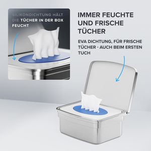 Produktbild für Feuchttücherbox ovimar Egense 81004174, silber