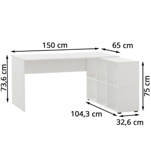 Produktbild für Schreibtisch Möbelpartner Serie 500, weiß
