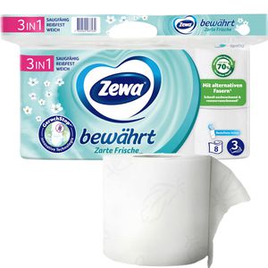 Toilettenpapier Zewa bewährt Lufterfrischer, Zarte Frische
