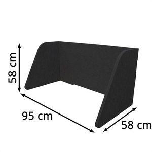 Produktbild für Tischtrennwand Silenti SW800001, anthrazit