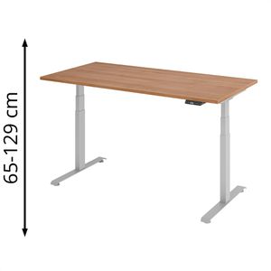 Schreibtisch Böttcher-AG Base Lite, nussbaum / silber