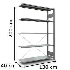 Produktbild für Anbauregal Schulte 12745-130, 5 Metallböden