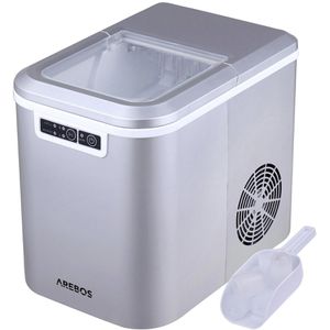 Eiswürfelmaschine Arebos Kunststoff, silber