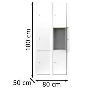 Produktbild für Schließfachschrank Lüllmann 523327, weiß