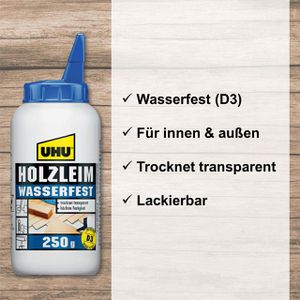 Produktbild für Holzleim UHU 48515, D3, 250g